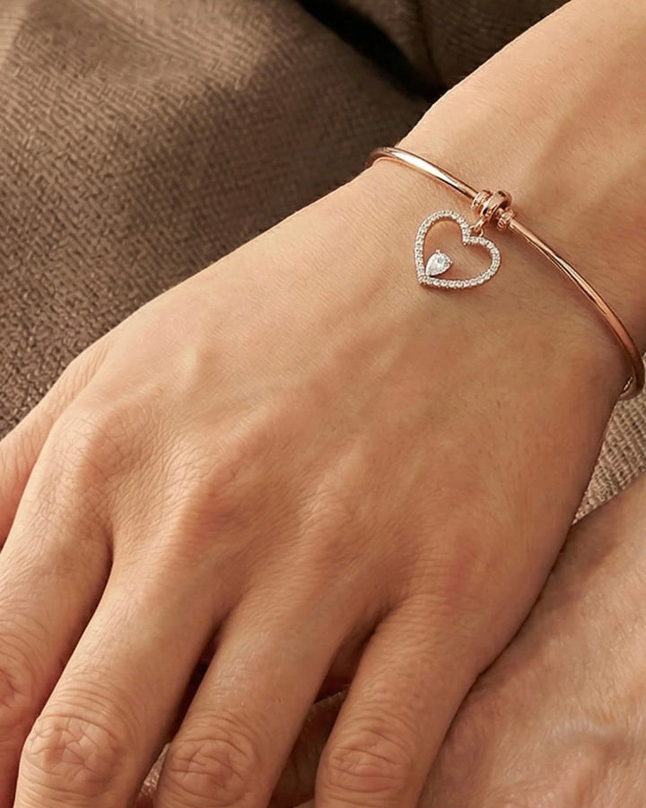 Charm cuore luminoso storie Rosato