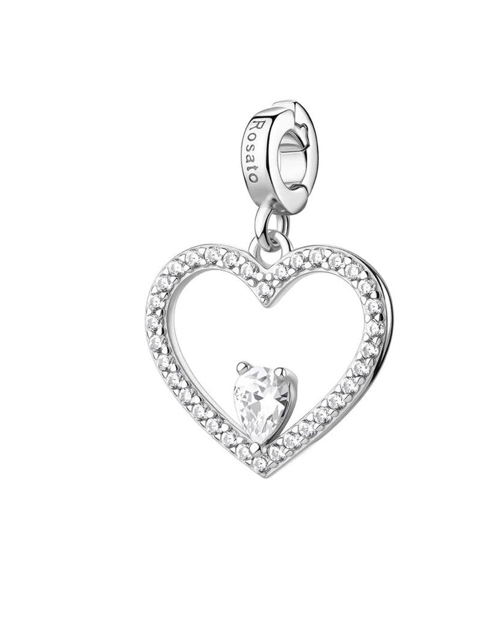 Charm cuore luminoso storie Rosato
