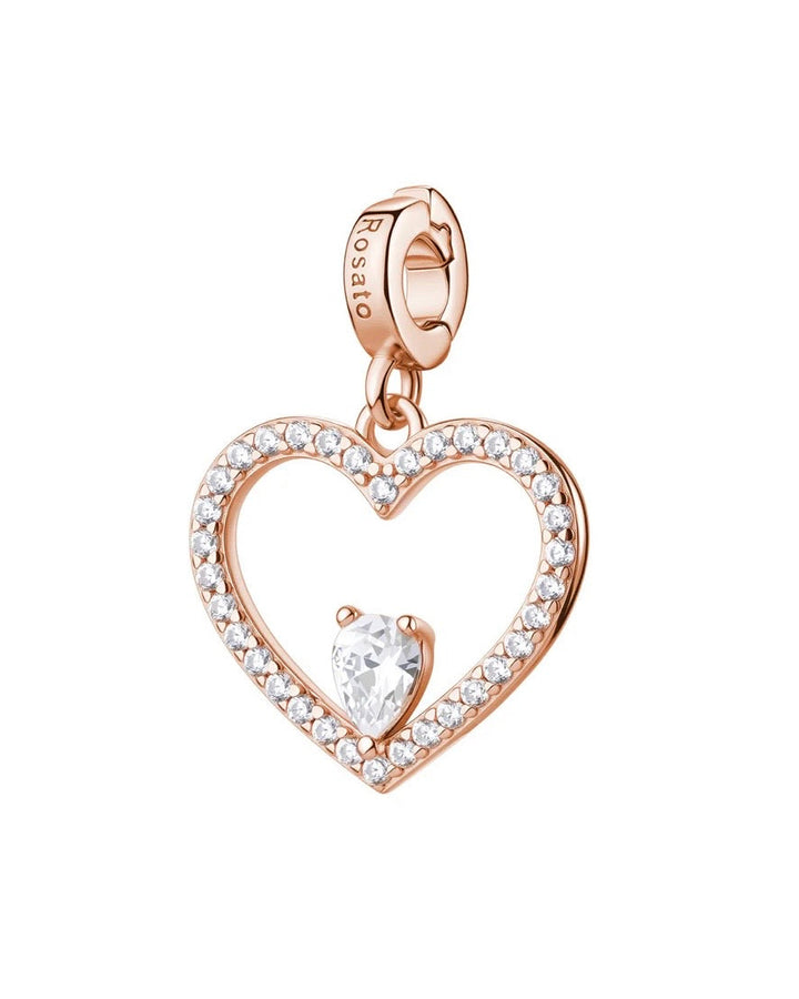 Charm cuore luminoso storie Rosato
