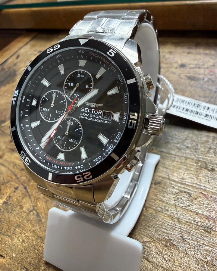 Orologio uomo cronografo Sector ADV 2500 acciaio